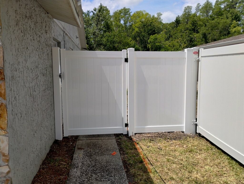 Single White Vinyl PVC Fence Gates