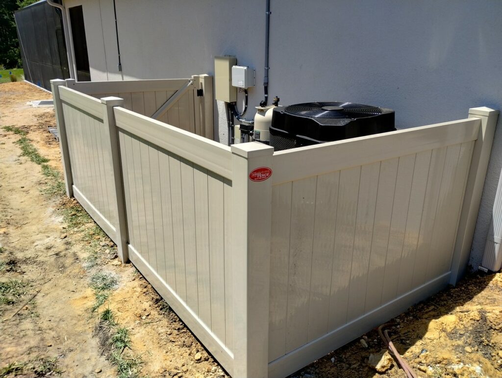 Wesley Chapel Tan Vinyl Privacy Enclosure