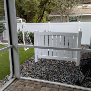 Vinyl Fence Utility Enclosure in Carrollwood Vinyl Fence Utility Enclosure in Carrollwood