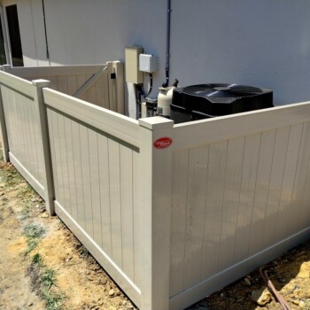 Wesley Chapel Tan Vinyl Privacy Enclosure